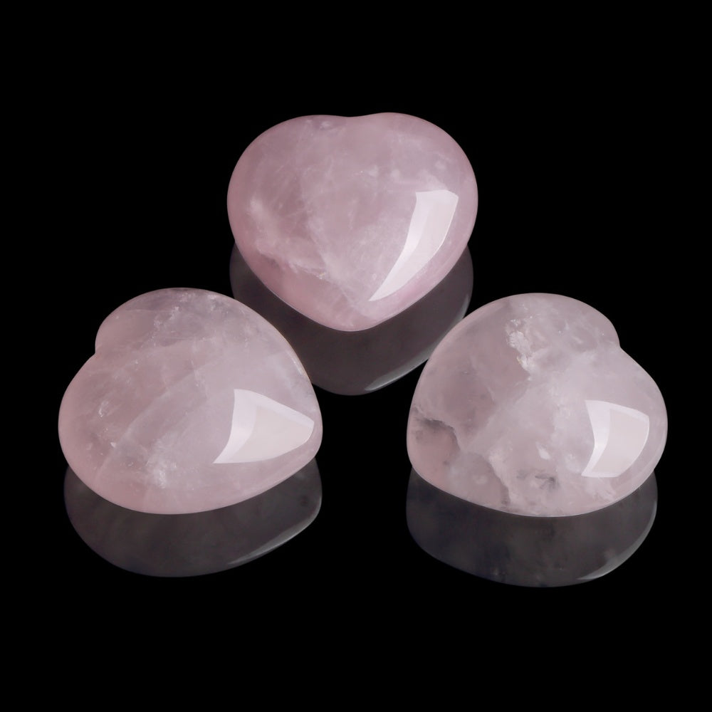 Rose Quartz Heart-Shaped Love Crystals - Love & Romance