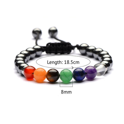 7 Chakra Hematite Bracelet - Promote Wellness