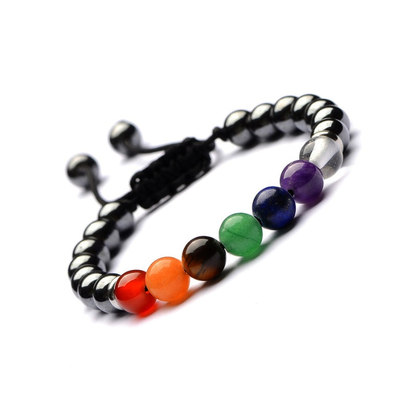 7 Chakra Hematite Bracelet - Promote Wellness