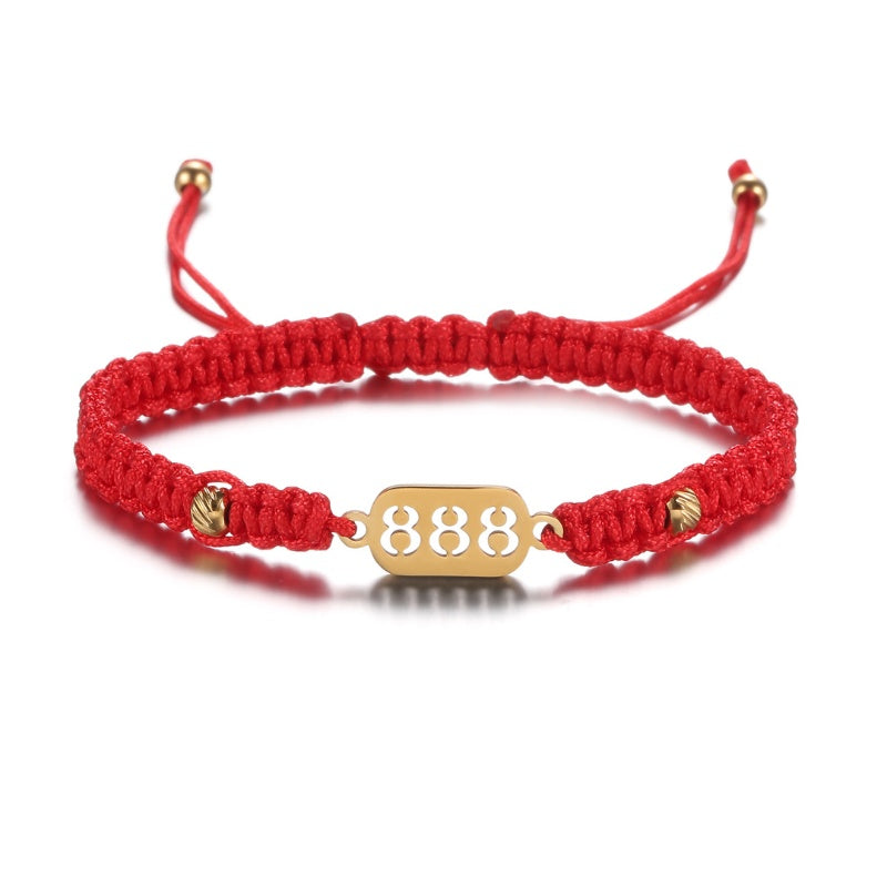 888 Wealth Luck Angel Number Bracelet