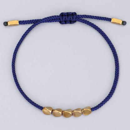 Blue Copper Beads Bracelet Set