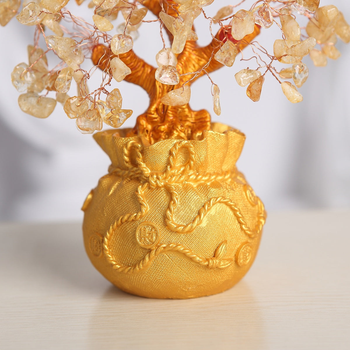 Citrine Money Tree for Prosperity -  Feng Shui Gemstone Ornament