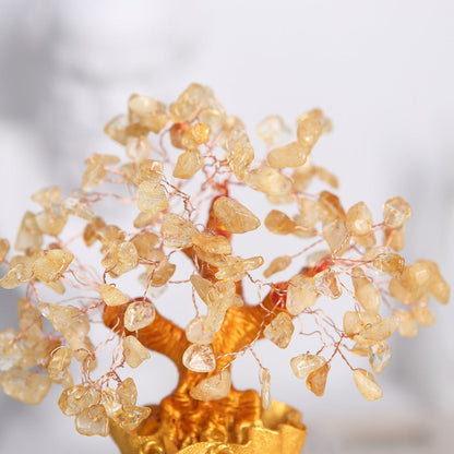 Citrine Money Tree for Prosperity -  Feng Shui Gemstone Ornament