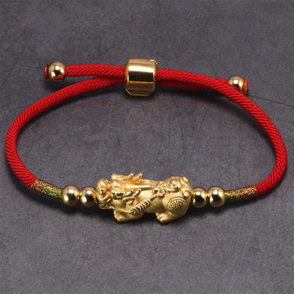 Feng Shui Piyao Wealth Bracelet - Red String