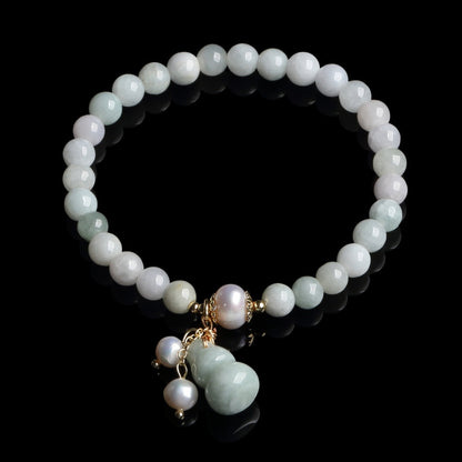 Light Green Jade Wu Lou Amulet Bracelet