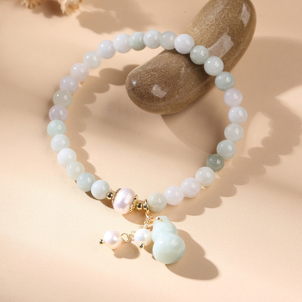 Light Green Jade Wu Lou Amulet Bracelet
