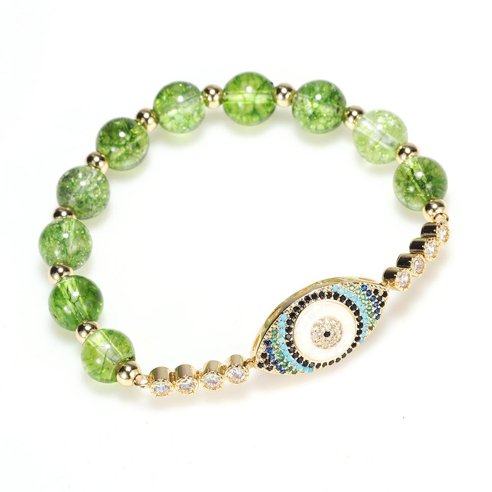 Natural Peridot Style Evil Eye Bracelet