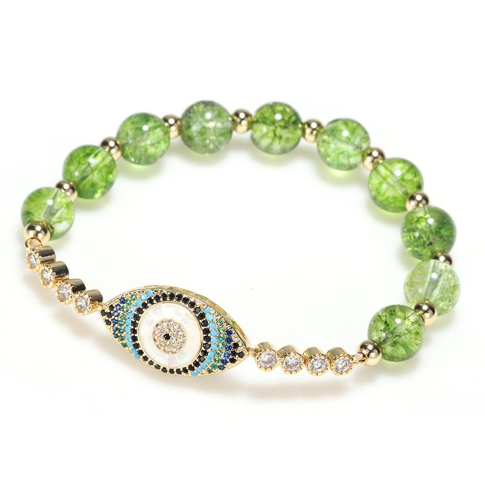 Natural Peridot Style Evil Eye Bracelet
