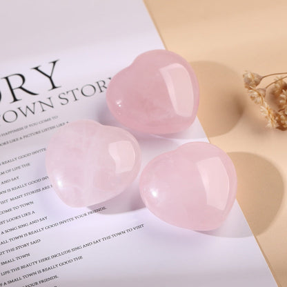 Rose Quartz Heart-Shaped Love Crystals - Love & Romance