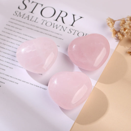 Rose Quartz Heart-Shaped Love Crystals - Love & Romance