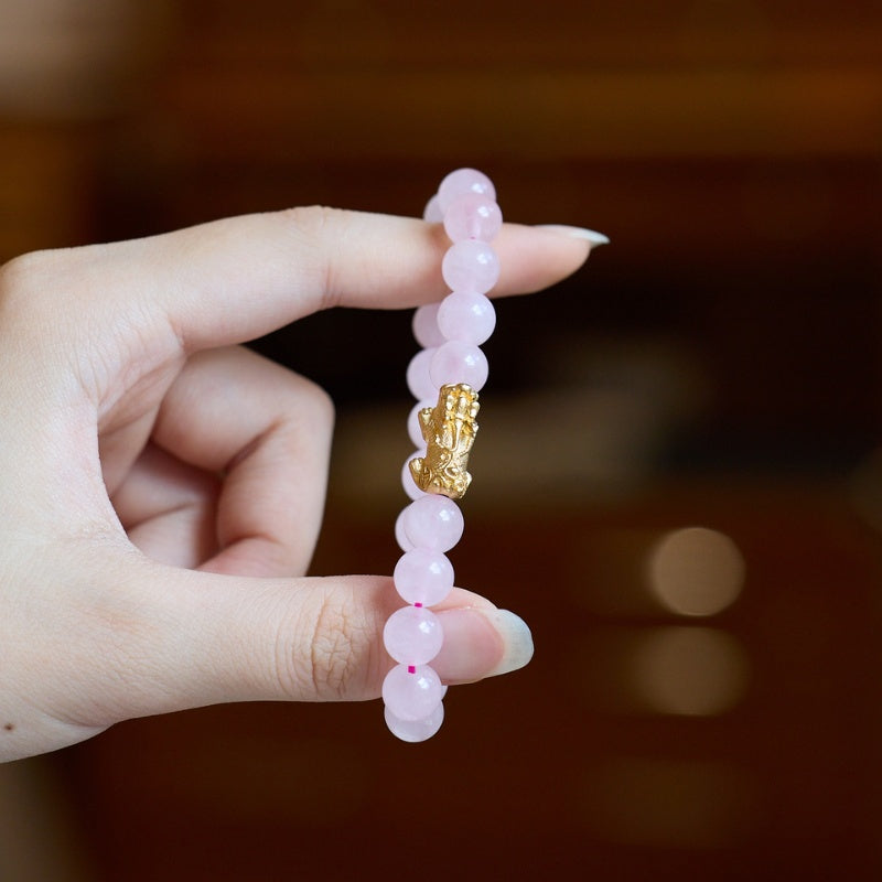 Rose Quartz Pixiu Love & Abundance Bracelet