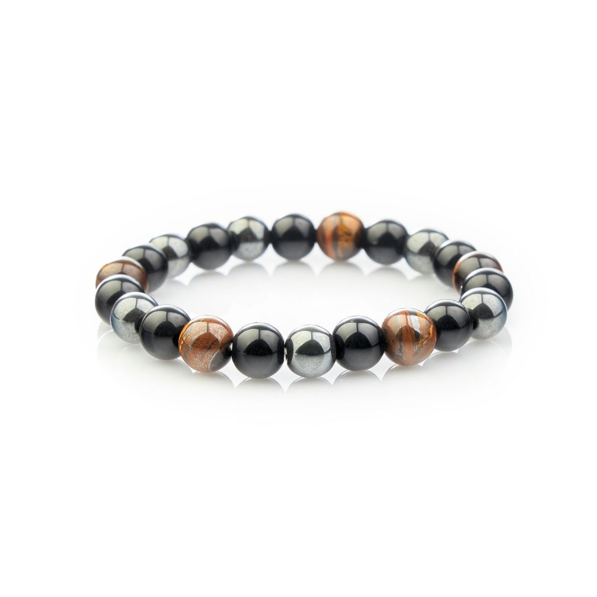 Triple Protection Bracelet - Tiger's Eye, Obsidian, Hematite
